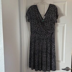 Stitch Fix Kaileigh Navy  and White Faux Wrap Dress New xl xxl l